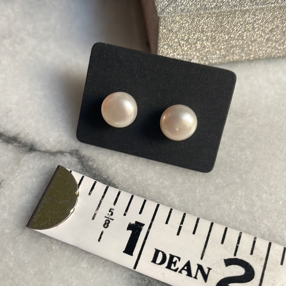 Freshwater pearl stud earrings sterling 925 - Picture 5 of 14